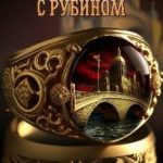 Золотой перстень с рубином