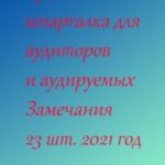 Аудит шпаргалка для аудиторов и аудируемых. Замечания 23 шт. за 2021 год