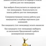 Важность Консультанта по карьере в поиске работы для топ-менеджеров. Совершенствование поиска работы...
